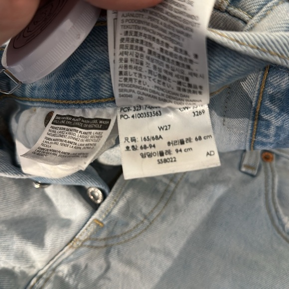 Levi's Sky Blue Cutoff Denim Shorts - Picture 3 of 5